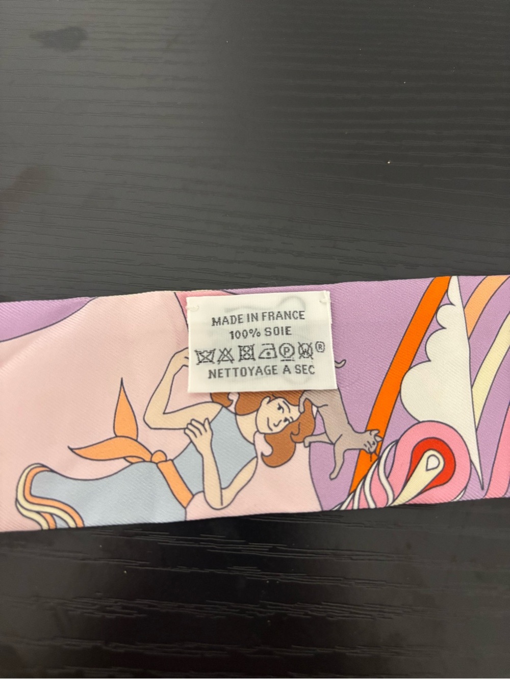 Hermès Carres Volants Silk Twilly Mauve Purple Pink - Picture 5 of 7